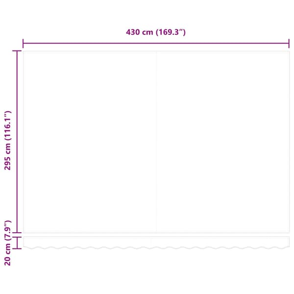 vidaXL Markisram Brun 450 × 300 cm Polyester med PU-beläggning