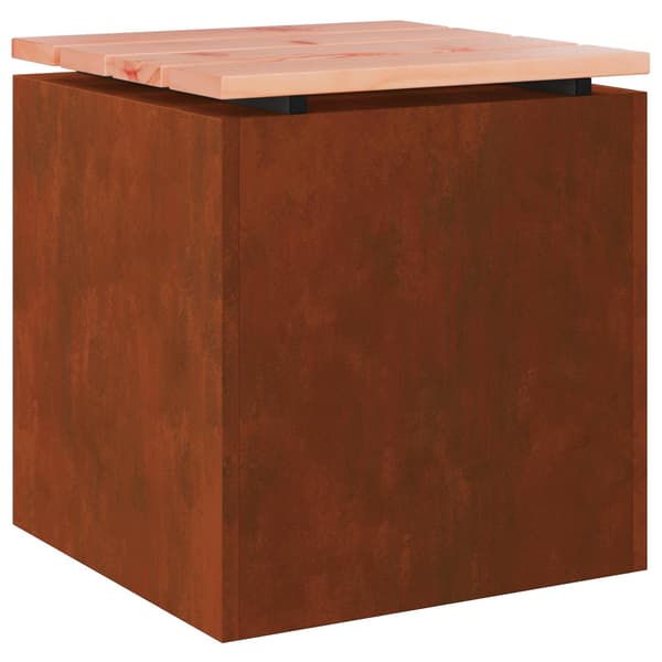 vidaXL Hagebenk Rusten 40 x 40 x 43 cm Cortenstål