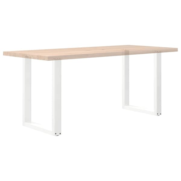 vidaXL Soffbordsben U-formade 2 st vit 60x(72-73) cm stål