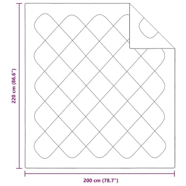 vidaXL Vinter Täcke Vit 240 x 222 x 5 cm Polyester