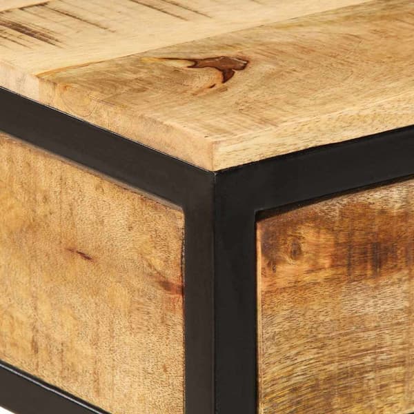 vidaXL Nattbord Brun 40 x 35 x 50 cm Solid mango tre og metall