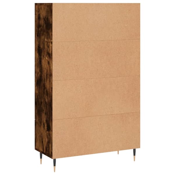 vidaXL Highboard røkt eik 69,5x31x115 cm konstruert tre