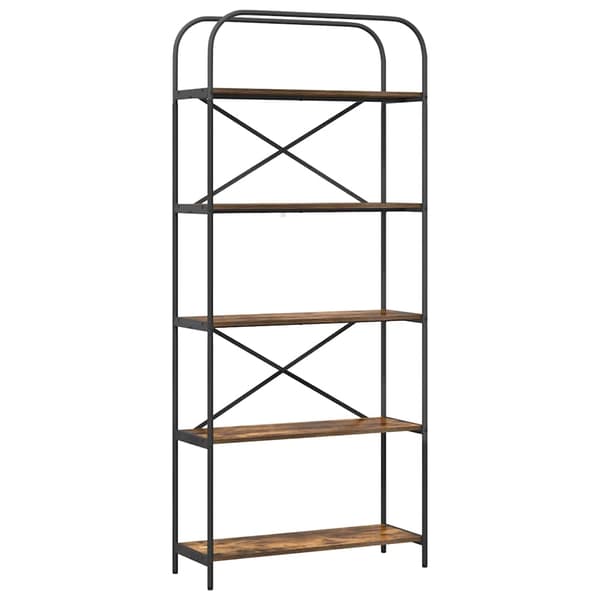 vidaXL Bokhylle Røkt eik 80 x 30 x 183 cm Konstruert tre