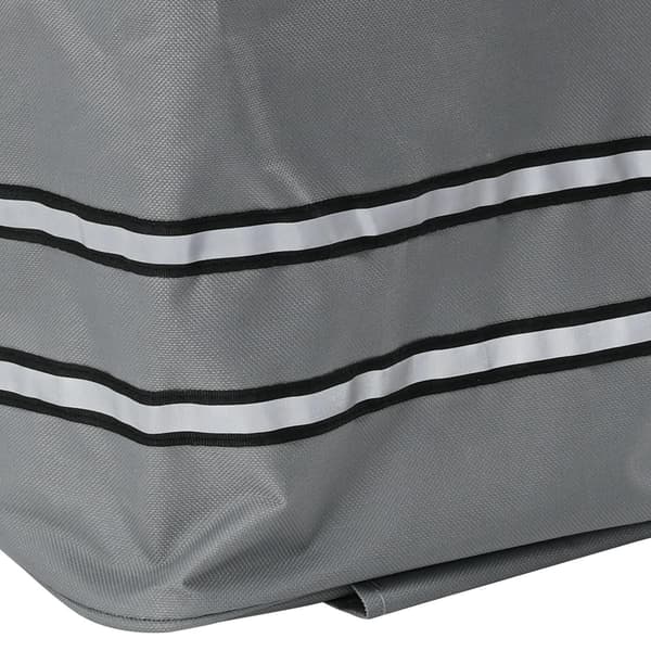 vidaXL Grå Polyester Medium Hopfällbar Köpvagnsöverdrag Rektangulär
