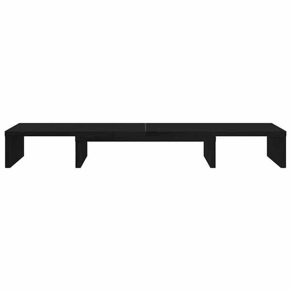 vidaXL Skjermstativ justerbar svart eik 80x24x10,5 cm