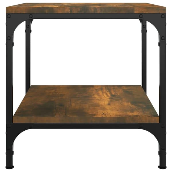 vidaXL Sidebord 2 stk røkt eik 40x40x40 cm konstruert tre