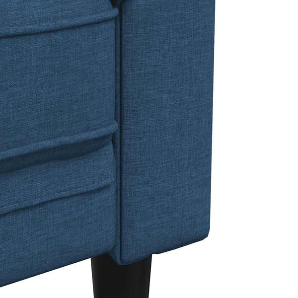 vidaXL Chesterfieldsoffa 3-sits blå tyg