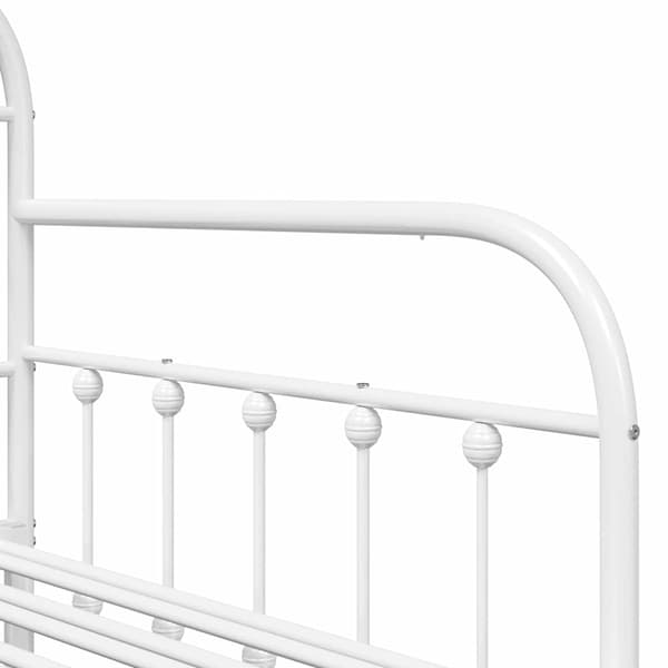 vidaXL Dagbäddram Vit 90 x 200 cm Pulverlackerat stål