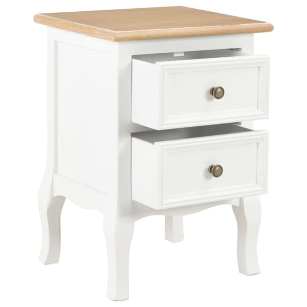 vidaXL Nattduksbord 2 st vit 35x30x49 cm MDF