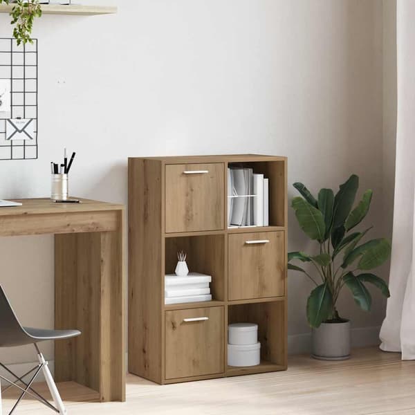 vidaXL Bokhylle artisan eik 60,5x30x90 cm konstruert tre
