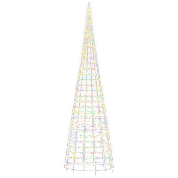 vidaXL LED julgran 3000 LEDs färgglad 800 cm