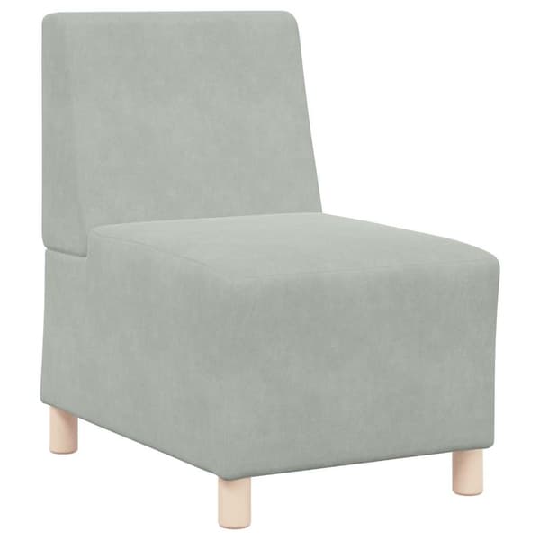 vidaXL Modulsofa utan armstöd 2 pcs Ljusgrå 55 x 74 x 82 cm Sammet