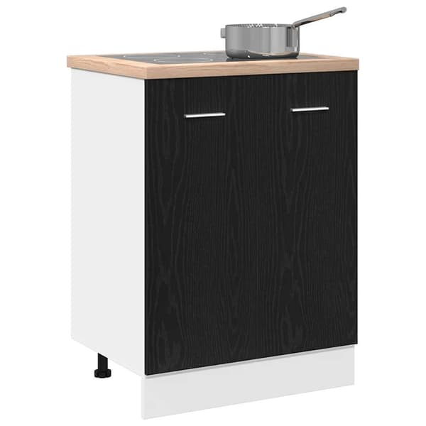 vidaXL Underskap Svart Eik 60x46x81,5 cm Sponplate