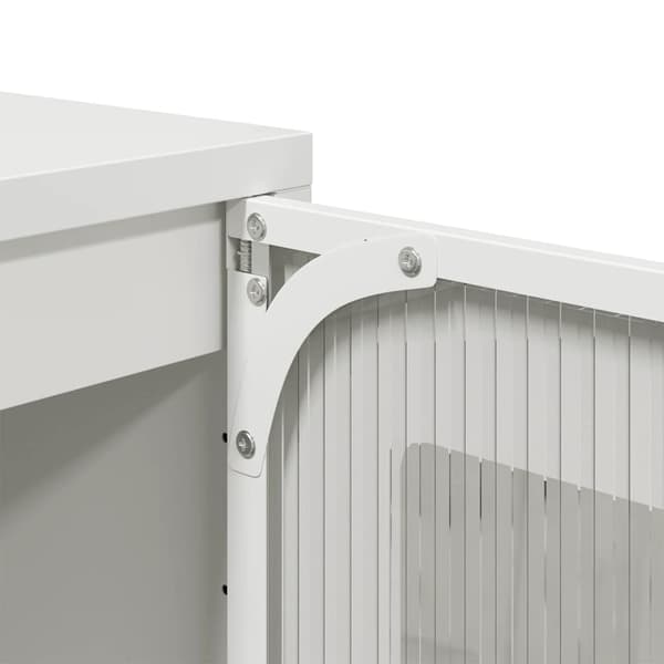 vidaXL Högbord vit 68x39x123 cm stål