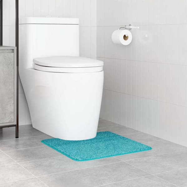 vidaXL Badmatta Turkos 50 x 50 cm Polypropylen