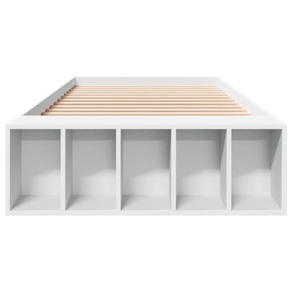 vidaXL Sängram vit 75x190 cm konstruerat trä