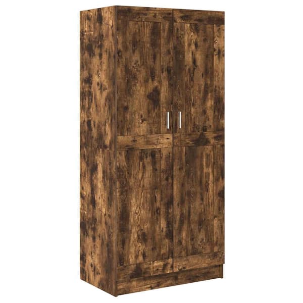 vidaXL Garderobe røkt eik 82,5x51,5x180 cm konstruert tre