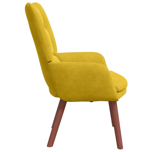 vidaXL fåtölj Gul 63 x 67 x 94 cm Sammet