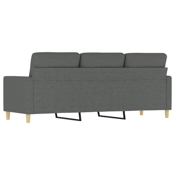 vidaXL 3-sitssoffa mörkgrå 180 cm tyg