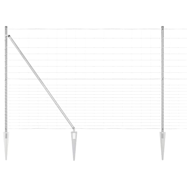 vidaXL Stängselstolpe Galvaniserad 25 x 1,6 m Stål