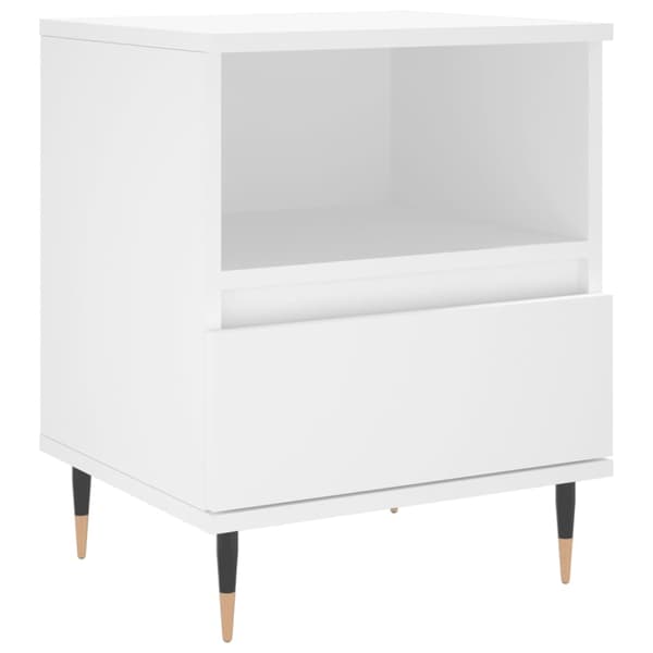 vidaXL Sängbord 2 st vit 40x35x50 cm konstruerat trä
