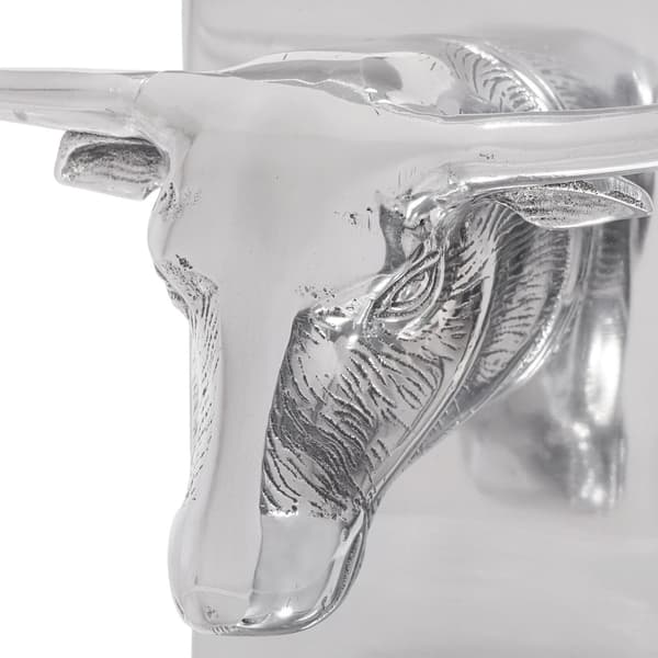 vidaXL Bokstöd Set om 2 Silver Aluminium 21.5 x 15.5 x 20 cm