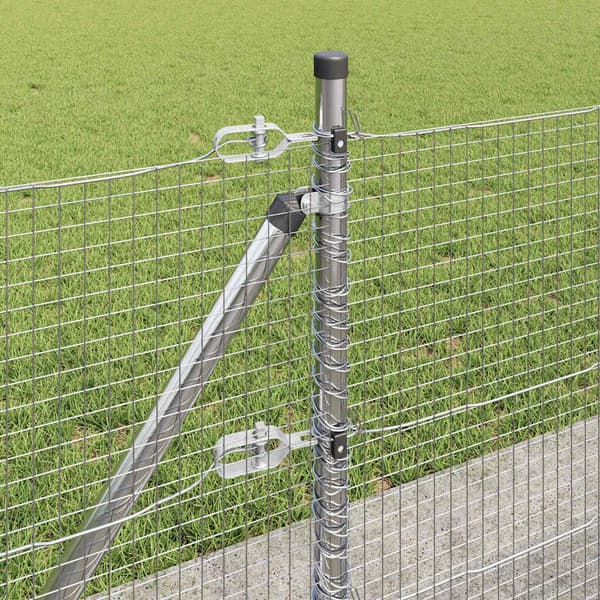 vidaXL Gjerde med innlegg. sølv 0.4 x 25 m Stål