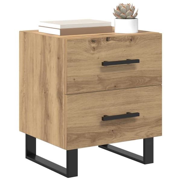 vidaXL Sengeskaps 2 pcs artisan eik 40 x 35 x 47.5 cm Konstruert tre
