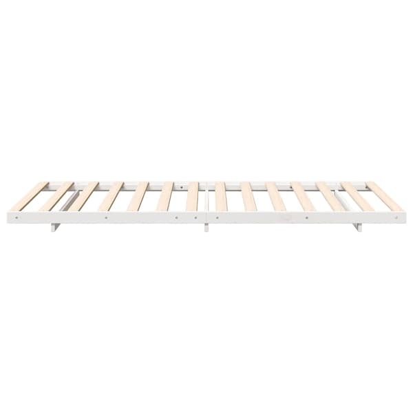 vidaXL Sängram Vit 90 x 210 cm Massiv furu
