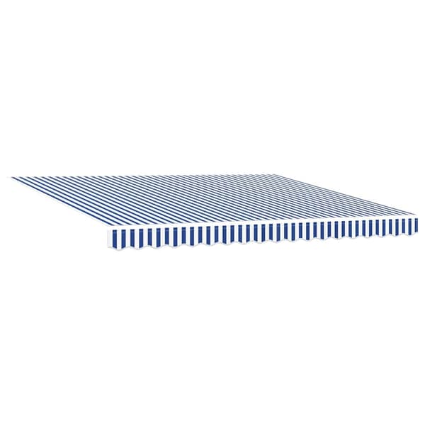 vidaXL Utfällbar markis Blå och Vit 400 × 300 cm