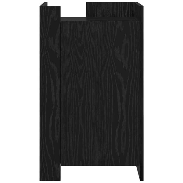 vidaXL Serviesskap Svart Eik 45 x 35 x 75 cm