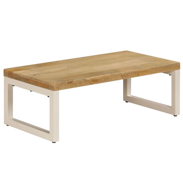 vidaXL Sofabord 100x50x35 cm heltre mango og stål change2