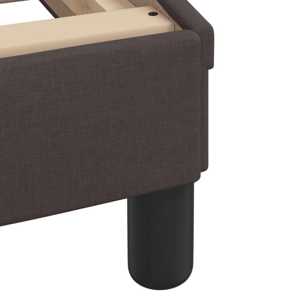 vidaXL Bed Frame "Dover" Dark Brown 90x200 cm Fabric