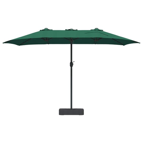 vidaXL Trädgårdsparasol Grön 385 x 209 x 244 cm Polyester