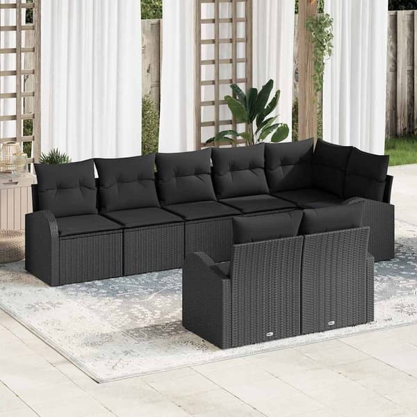vidaXL Trädgårdsoffset 8 pcs konstrotting