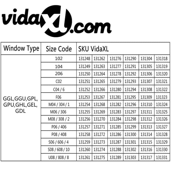 vidaXL Rullegardiner hvit M04/304