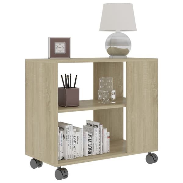 vidaXL Sidebord sonoma eik 70x35x55 cm konstruert tre