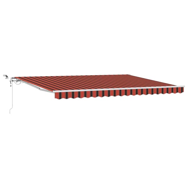 vidaXL Utfällbar markis Orange och Brunt 450 × 350 cm