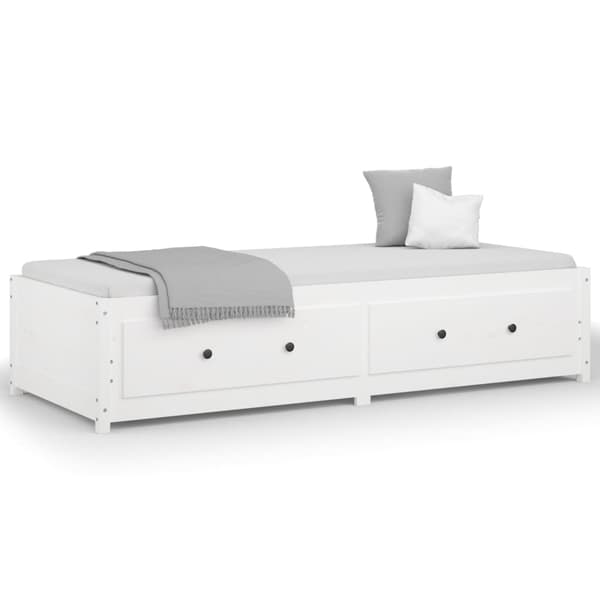 vidaXL Dagseng hvit 80x200 cm heltre furu