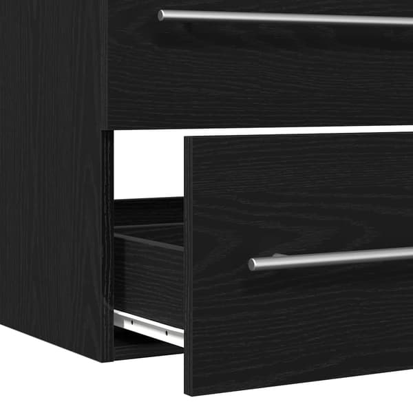 vidaXL Servantskap svart eik 80x38,5x48 cm konstruert tre