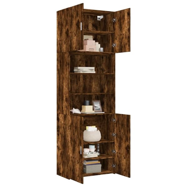 vidaXL Highboard røkt eik 80x42,5x249 cm konstruert tre
