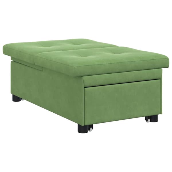 vidaXL Soffsäng Ljusgrön 194 x 67 x 82 cm Sammet