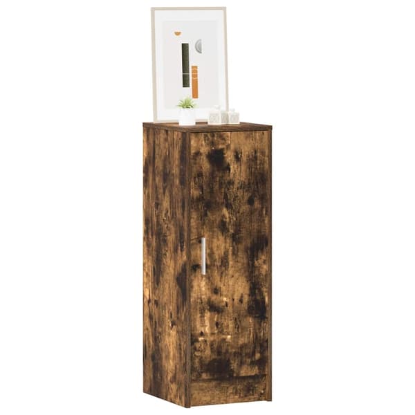 vidaXL Skohylle røkt eik 32x35x92 cm konstruert tre