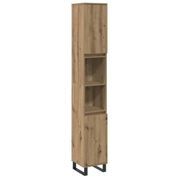vidaXL Baderomsskap artisan eik 30x30x190 cm konstruert tre