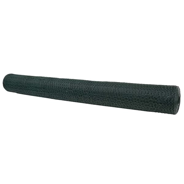 vidaXL Hexagonstängsel Grön 1,4 x 25 m PVC