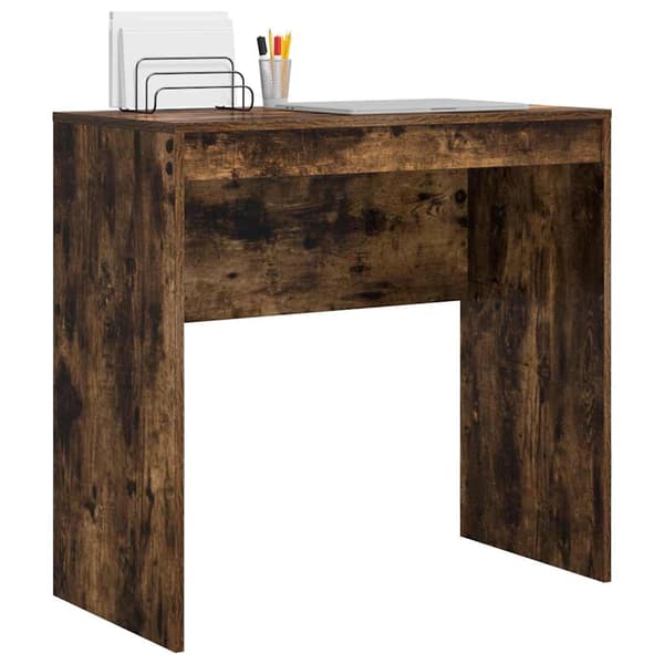 vidaXL Skrivebord Røkt eik 80 x 40 x 76 cm