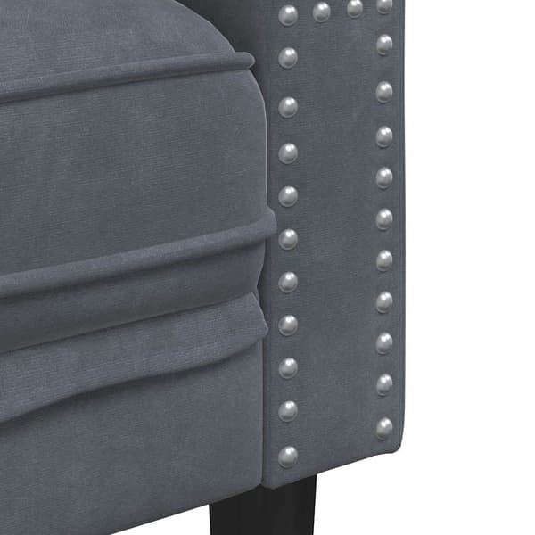 vidaXL Soffa Mörkgrå 74,5 x 71 x 70,5 cm Sammet