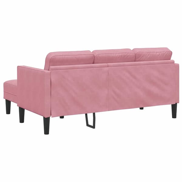 vidaXL Soffset med kudde 2 pcs Rosa Polyester