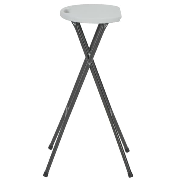vidaXL Sammenleggbare barkrakker 2 stk HDPE og stål hvit