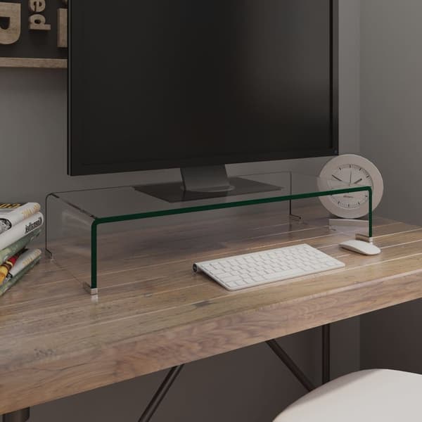 vidaXL TV-bord klarglas 70x30x13 cm